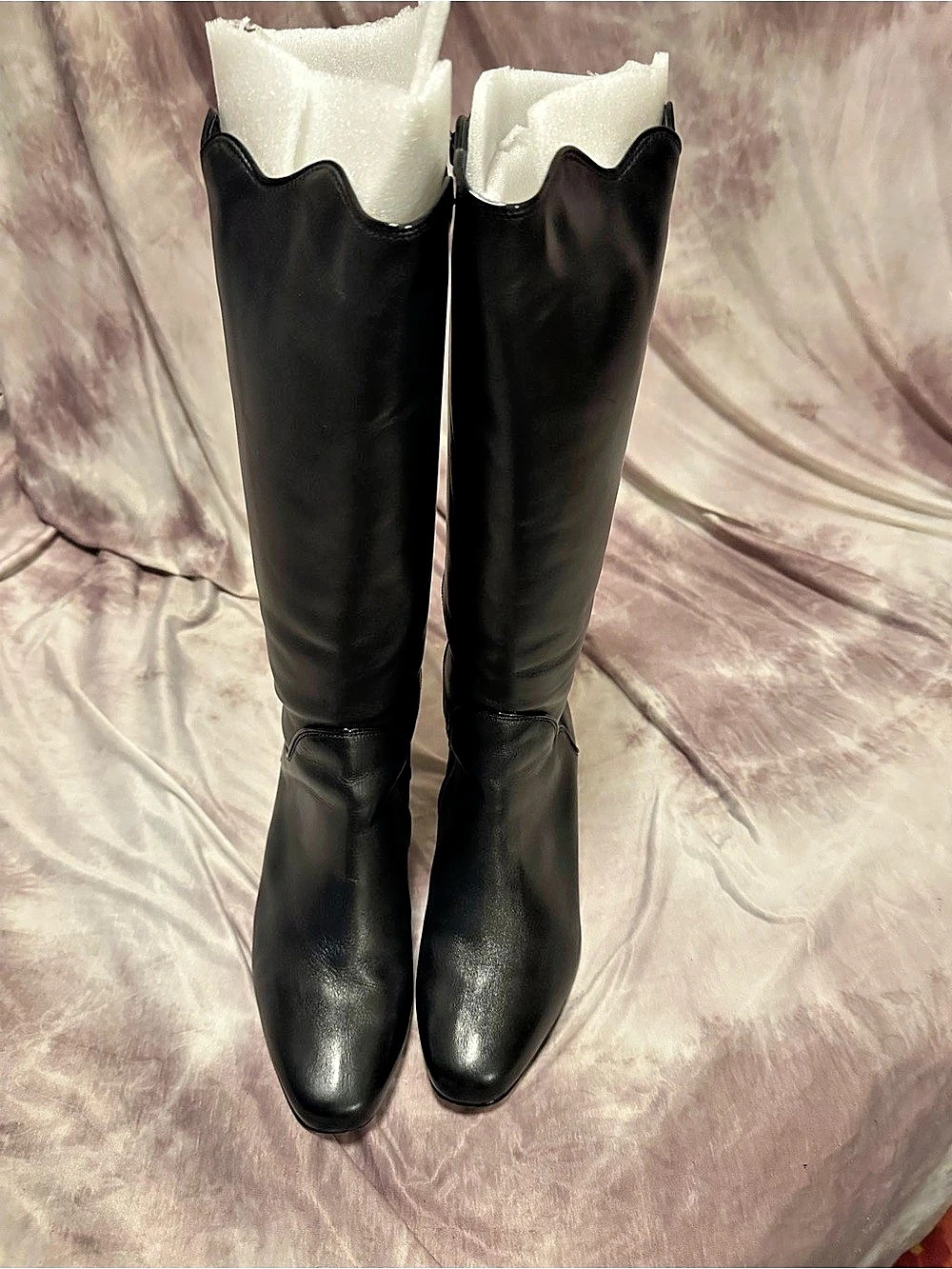 Franco Sarto Hanover Heeled Boots in Black US 10 W Wide calf Like New